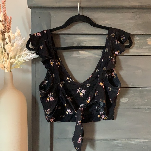 Floral cropped blouse - Picture 2 of 2